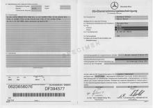 Mercedes certificate of conformityv Mercedes